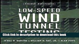 Read Low-Speed Wind Tunnel Testing  Ebook Free