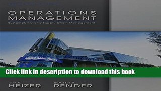 Read Operations Management (11th Edition)  Ebook Free