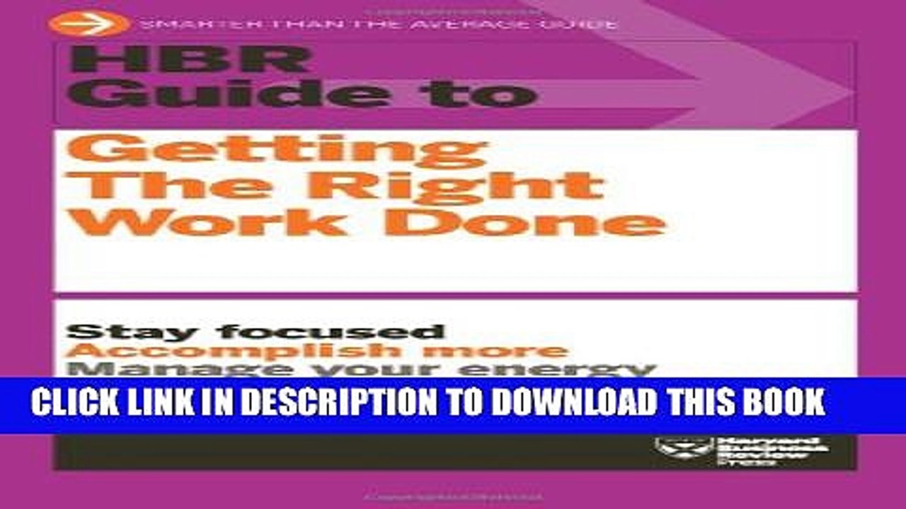 [PDF] HBR Guide to Getting the Right Work Done (HBR Guide Series) Popular Collection