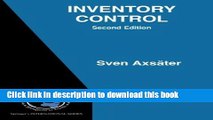 Read Inventory Control (International Series in Operations Research   Management Science)  Ebook