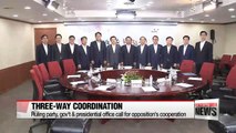 Ruling party, gov't & presidential office call for opposition's cooperation