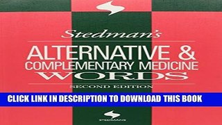 [PDF] Stedman s Alternative   Complementary Medicine Words (Stedman s Word Books) Popular Colection