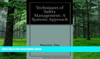 Big Deals  Techniques of Safety Management: A Systems Approach  Best Seller Books Best Seller