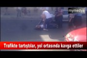 Kayseri'de trafikte kadın kavgası