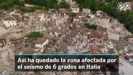 El terremoto de Italia a vista de dron