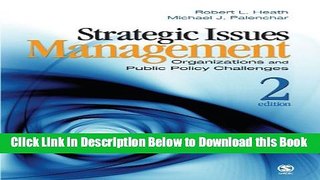 [Best] Strategic Issues Management: Organizations and Public Policy Challenges Online Books