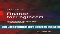 [Reads] Finance for Engineers: Evaluation and Funding of Capital Projects Online Books