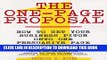 New Book The One-Page Proposal:  How to Get Your Business Pitch onto One Persuasive Page