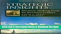[PDF] Strategic Insights: Decision Making Tools for Business Leaders Free Ebook