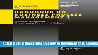 [Reads] Handbook on Business Process Management 2: Strategic Alignment, Governance, People and