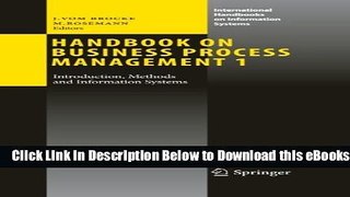[Reads] Handbook on Business Process Management 1: Introduction, Methods, and Information Systems