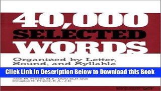 [Best] 40,000 Selected Words Free Books
