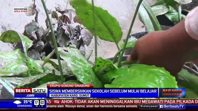 Sinabung Erupsi, Sekolah Terpapar Debu Vulkanik