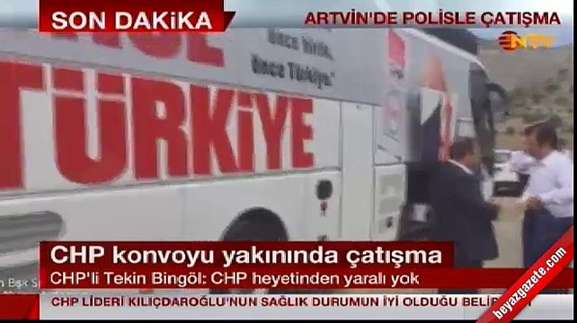 CHP Lideri Kemal Kılıçdaroğlu'nun konvoyuna Artvin Şavşat-Ardanuç'ta ateş açıldı! Çatışma çıktı