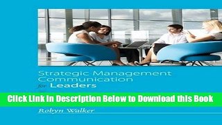 [Best] Strategic Management Communication for Leaders Free Books