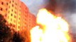 Une voiture en feu explose en Russie