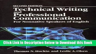 [Best] Technical Writing and Professional Communication: For Nonnative Speakers of English Online