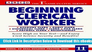 [Reads] Beginning Clerical Worker (Arco Civil Service Test Tutor) Online Books