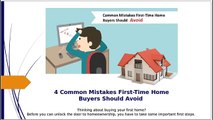 4 Common Mistakes First Time Home Buyers Should Avoid