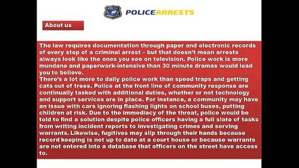 Police arrest records