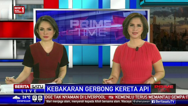 Dua Gerbong Kereta Terbakar Diduga Korsleting Listrik