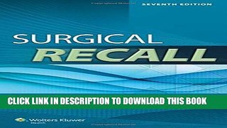 New Book Surgical Recall (Recall Series)