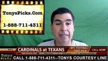 Houston Texans vs. Arizona Cardinals Free Pick Prediction NFL Pro Football Odds Preview 8-28-2016