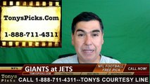 New York Jets vs. New York Giants Free Pick Prediction NFL Pro Football Odds Preview 8-27-2016