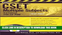 New Book CliffsNotes CSET: Multiple Subjects with CD-ROM, 3rd Edition