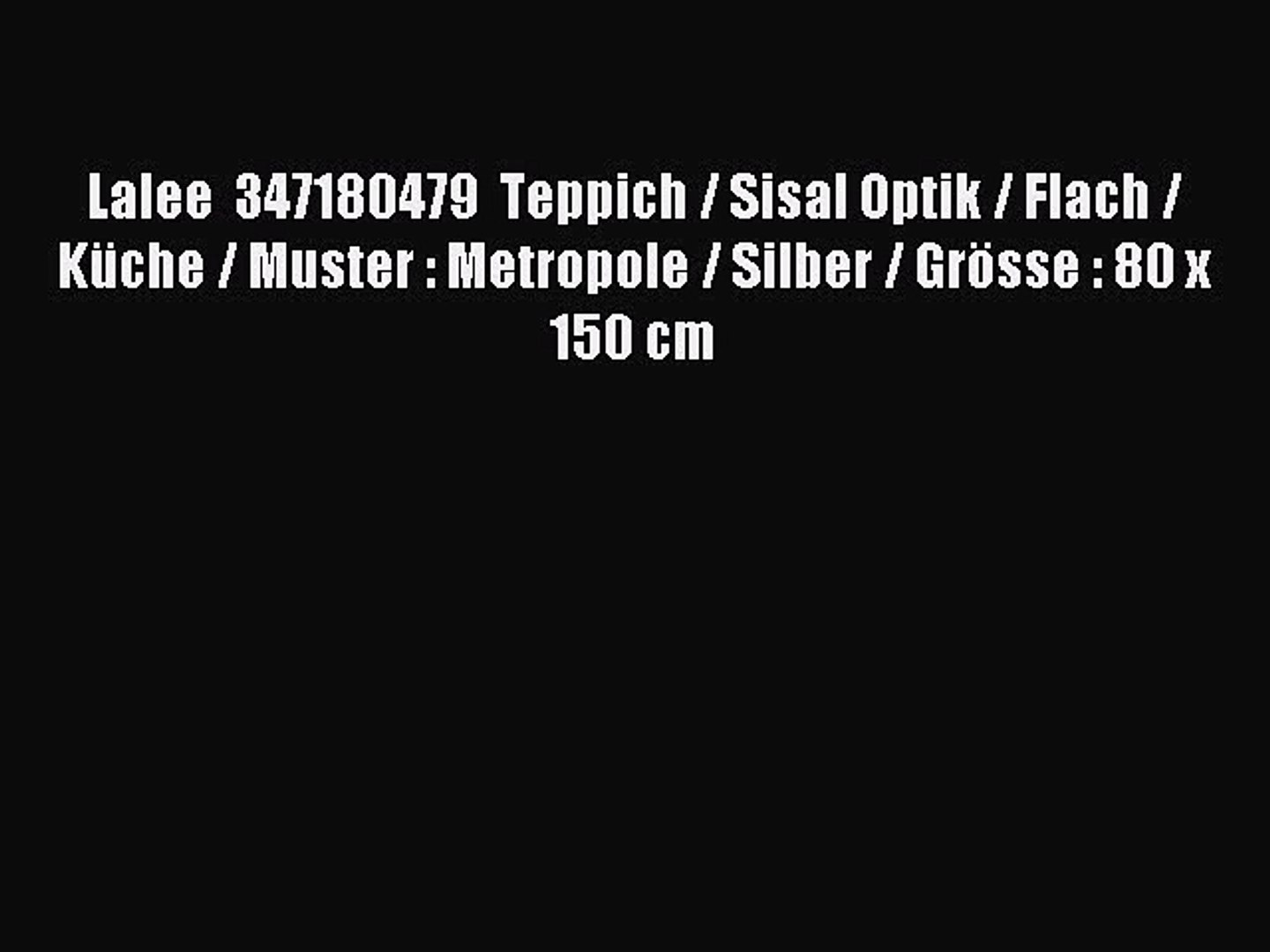 Lalee 347180479 Teppich Sisal Optik Flach Ka Che Muster Metropole Silber Gra Sse Video Dailymotion