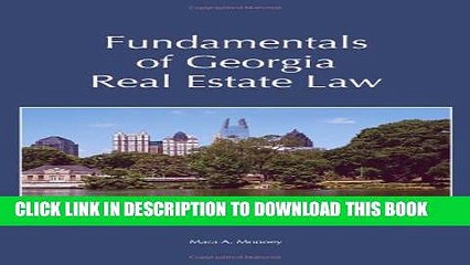 [Download] Fundamentals of Georgia Real Estate Law Paperback Free