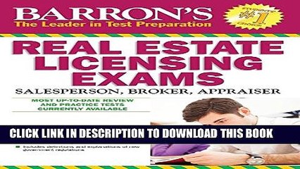 Descargar video: New Book Barron s Real Estate Licensing Exams, 10th Edition (Barron s Real Estate Licensing Exams: