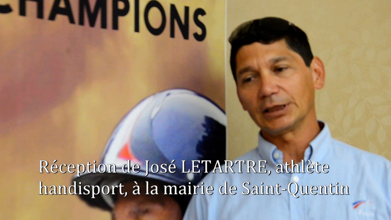 José Letartre, athlète handisport, reçu à la mairie de Saint-Quentin