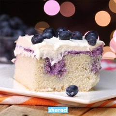 Blueberry Cheesecake Poke Cake