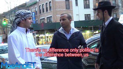 Un juif et un musulman marchent ensemble, la réaction des gens est incroyable