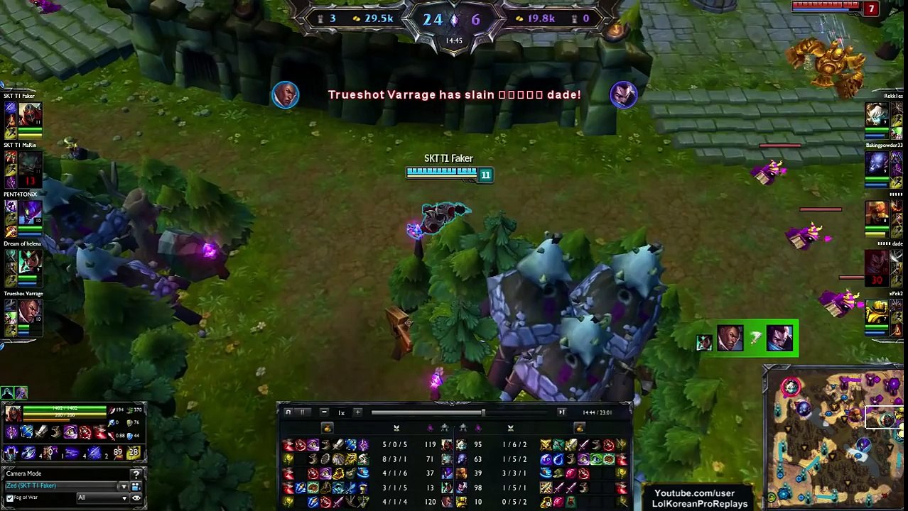 SKT T1 Faker Zed vs Samsung Dade Yasuo Mid Challenger Korea_34