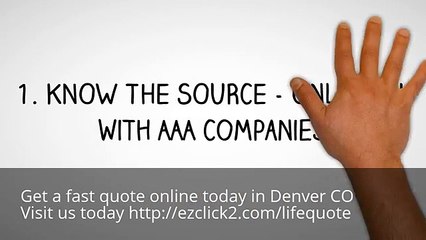 Affordable Life Insurance Quote in Denver CO
