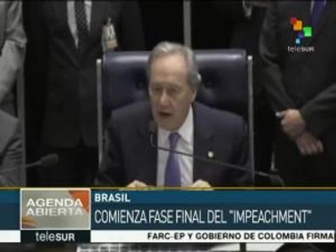 Brasil: inicia última etapa de impeachment contra pdta. Dilma Rousseff