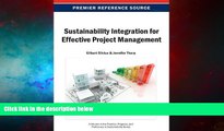 READ FREE FULL  Sustainability Integration for Effective Project Management (Practice, Progress,