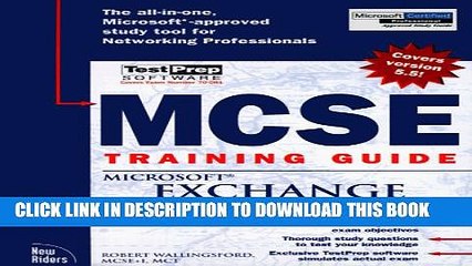 New Book MCSE Training Guide: Microsoft Exchange Server 5.5