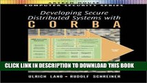New Book Developing Secure Distributed Systems with CORBA