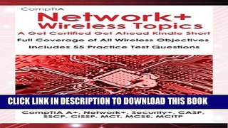 New Book CompTIA Network+: Wireless Topics (A Get Certified Get Ahead Kindle Short)