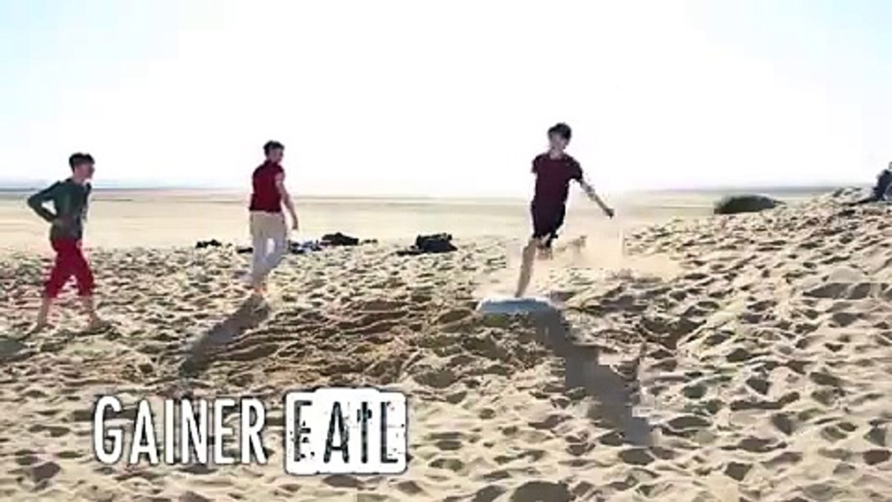 Yoga Ball Beach Gainer Flip Fail
