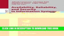 Collection Book Availability, Reliability, and Security in Information Systems and HCI: IFIP WG