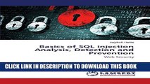 New Book Basics of SQL injection Analysis, Detection and Prevention: Web Security