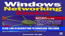 New Book Windows Networking Basics: Covers Windows 98