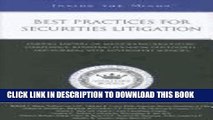 New Book Best Practices for Securities Litigation: Leading Lawyers on Maintaining Regulatory