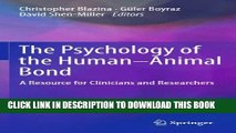 [PDF] The Psychology of the Human-Animal Bond: A Resource for Clinicians and Researchers Popular