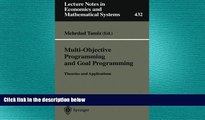 READ book  Multi-Objective Programming and Goal Programming: Theories and Applications (Lecture