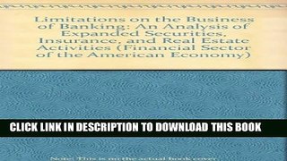 New Book Limitations on the Business of Banking: An Analysis of Expanded Securities, Insurance,